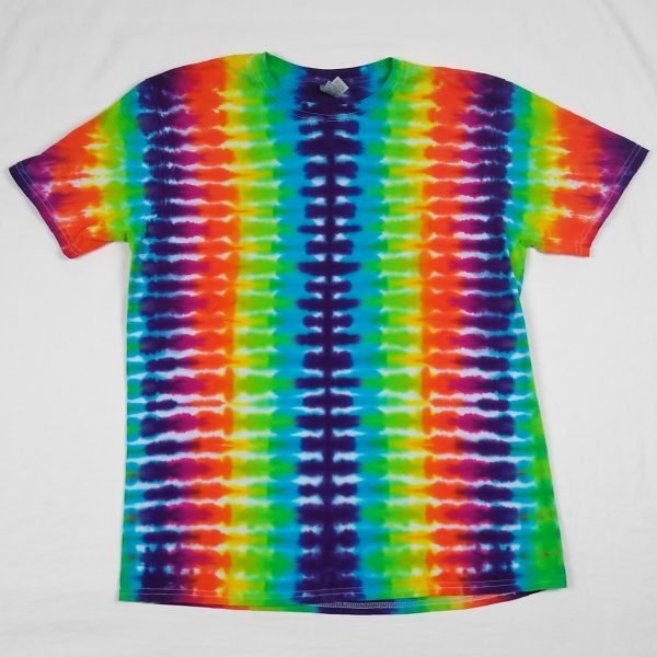 rainbow stripe tie dye tshirt