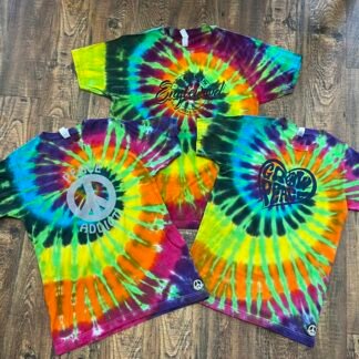 Green Rainbow Spiral Logo Shirts