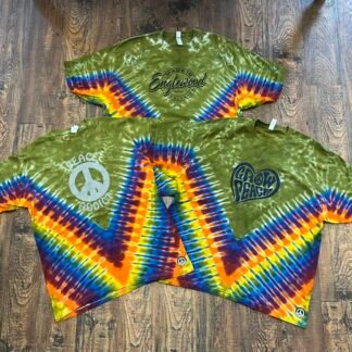 Green with Colorful V Logo Shirts