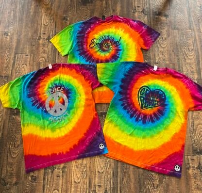 Rainbow Spiral Logo Shirts