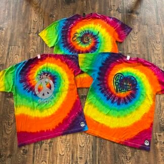 Rainbow Spiral Logo Shirts