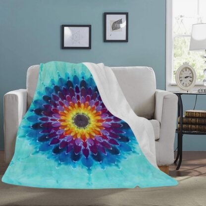 Lotus Flower Fleece Blanket - Image 2