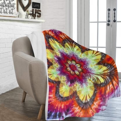 Feather Flower Fleece Blanket - Image 2