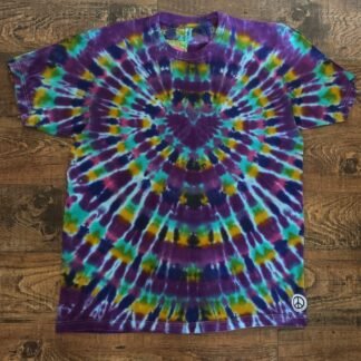 Tie Dye, Purple Heart, T-Shirt, Handmade, Local Made