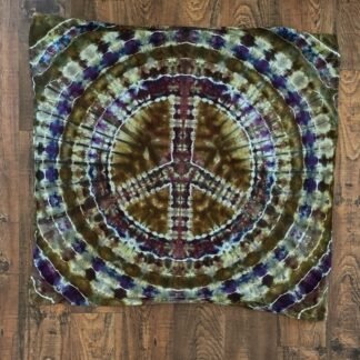 Tapestry, Tie Dye, Peace Sign, Geode Colors, Handmade, Local Made